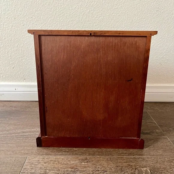 Wooden Jewelry Box with Side Cabinet and Four Drawers 6/9/10 Inches